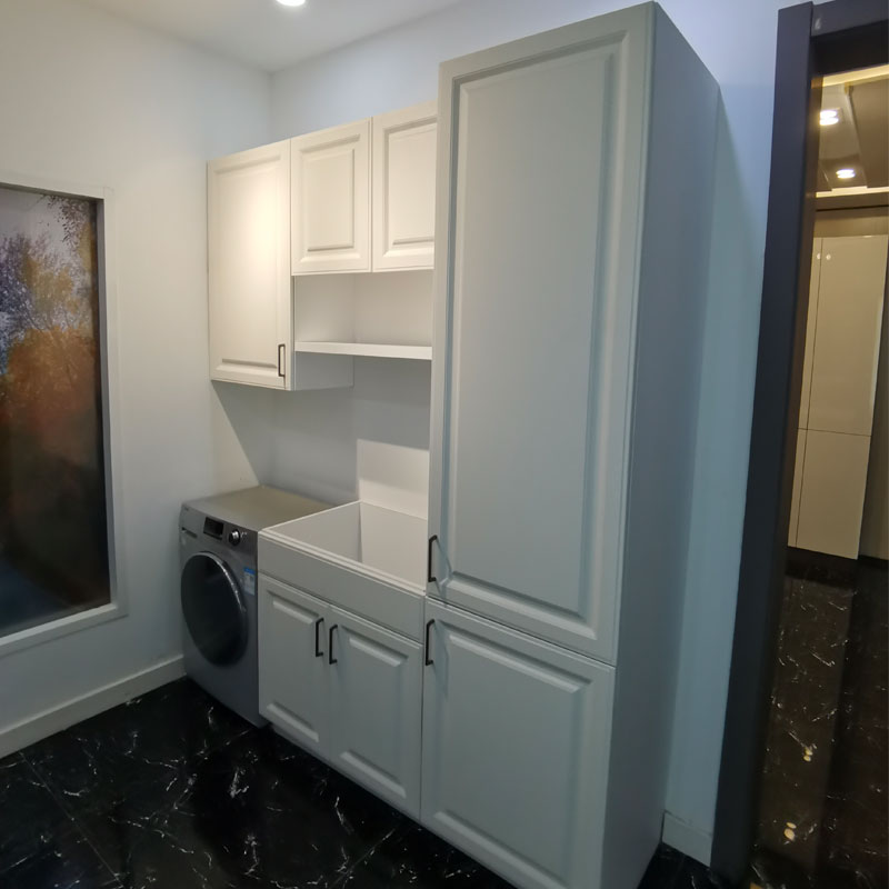 Kepiye Kabinet Laundry Putih Laminated Ningkatake Efisiensi Kamar Laundry